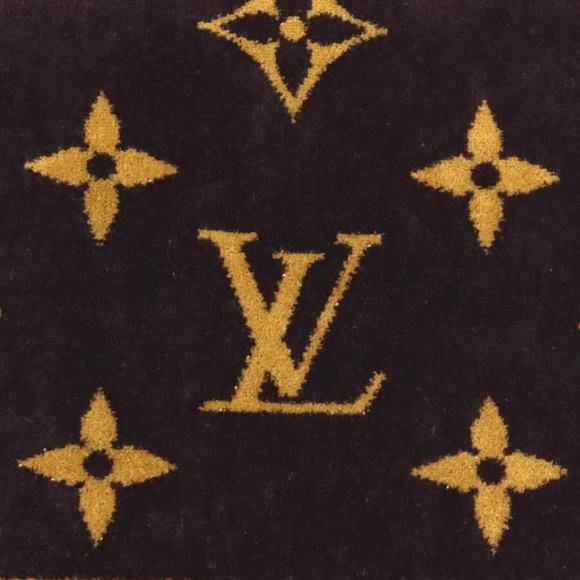Louis Vuitton Monogram Cotton Beach Towel, Brown, Men's/Women's, M72364, r10820i - Picture 3 of 5
